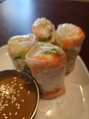 Saigon Rolls with peanut sauce at Noble Vegetarian in Sacramento