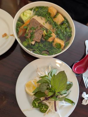 H2 - Pho noodle soup at Noble Vegetarian in Sacramento