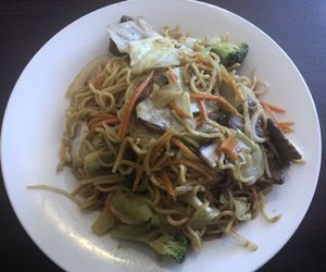Vegetarian Chow Mian at Noble Vegetarian in Sacramento