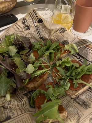 Gluten free Rougettes (red pepper paste was flavorful)  at SAJ in Nice