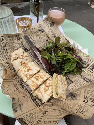 Artichoke flatbread.  at SAJ in Nice