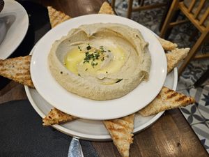 Baba ganoush at Cinema Cafe in Fes