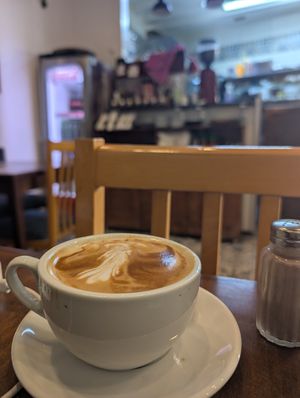 Oat flattie at Cinema Cafe in Fes