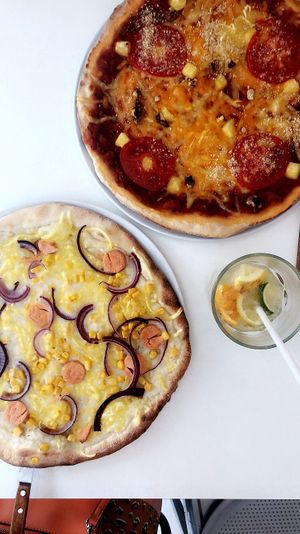 Pizzas! at Veganeria in Budapest