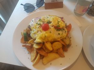 Roasted seitan at Veganeria in Budapest
