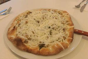 Pizza at Veganeria in Budapest