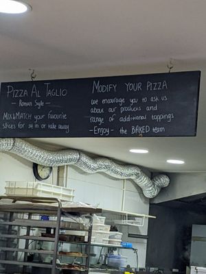 Encouraged to modify at Baked Pizza Al Taglio  in Glasgow