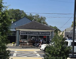 The main building at Rise Up Coffee in Easton