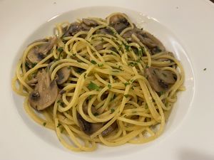 Spaghetti with Mushrooms   at Gam-Gam in Venice