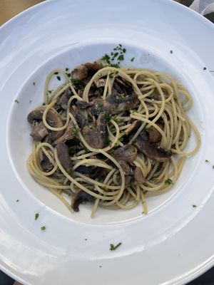 Spaghetti (instead of Papadelle) with Mushrooms  at Gam-Gam in Venice