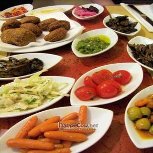 vegan appetizers at Gam-Gam in Venice