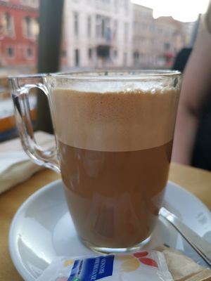 Latte Macchiato with Soy Milk at Gam-Gam in Venice