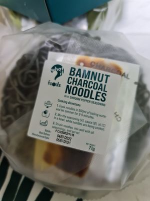 Bamnut Charcoal Noodle  Shroom Pepper Seasoning ~ 9/11/21 at Everyday Vegan Grocer - Online only in Central Singapore