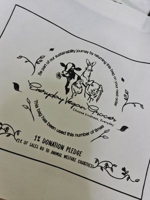 New designed recycle bag @$1 with purchase ( welcome to bring along the bag during the next purchase) at Everyday Vegan Grocer - Online only in Central Singapore