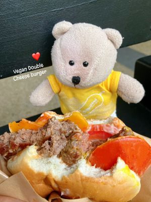 Vegan double cheeseburger $7.90  at Everyday Vegan Grocer - Online only in Central Singapore