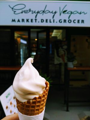 vanilla oat milk soft serve at Everyday Vegan Grocer - Online only in Central Singapore