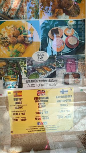 Vegetalia's opening hours and price at Vegetalia in Fuengirola