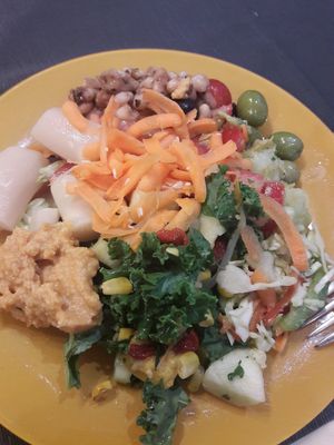 Vegetalia has a buffet with salads (in this photo) and cooked dishes. at Vegetalia in Fuengirola