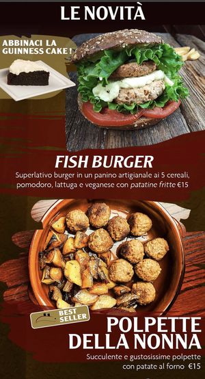 Menù at The Millenium Pub in Busto Arsizio