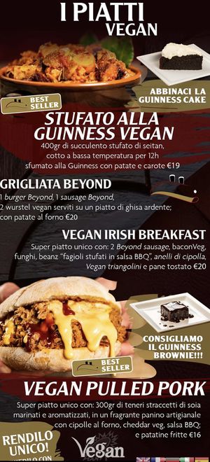 Menù at The Millenium Pub in Busto Arsizio