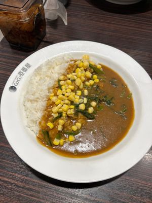 Veg curry with corn & spinach   at CoCo Ichibanya - Tobu Asakusa Station in Tokyo