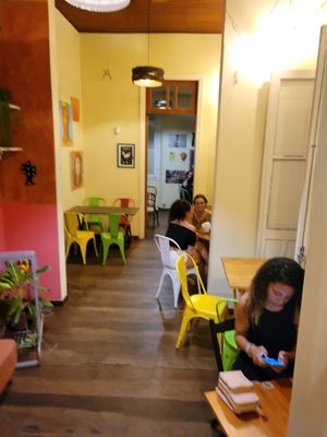 Inside seating area. Much more in back as well at Desvio Bar in Florianopolis