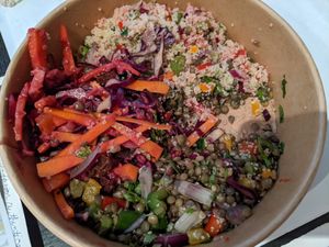 Bowled Over's three-salad combo at St George's Market in Belfast