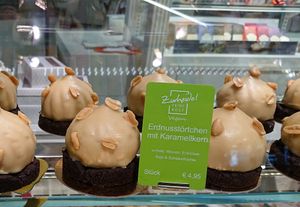 Peanut tart from the patisserie at Zurheide feine Kost in Dusseldorf