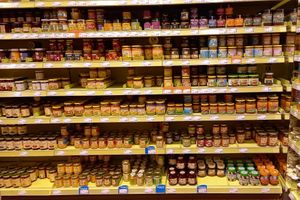 jam, peanut butter, almond/ peanut/ hazelnut creams (almost everything vegan) at Alnatura - Konrad Adenauer in Dusseldorf