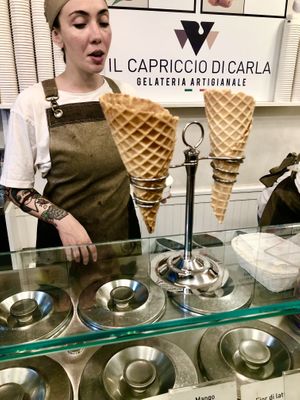 Vegan cones  at Il Capriccio di Carla in Rome