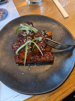 sticky vegan ‘ribs’ at Wagamama - Leopold Sq in Sheffield