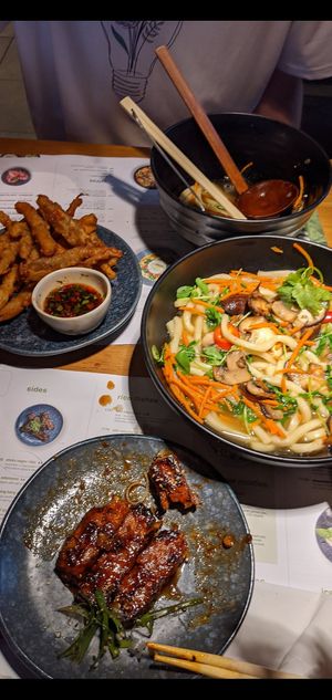 Vegan ramen, vegan squid, vegan ribs at Wagamama - Leopold Sq in Sheffield