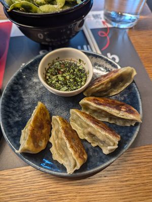 Vegan gyoza at Wagamama - Leopold Sq in Sheffield
