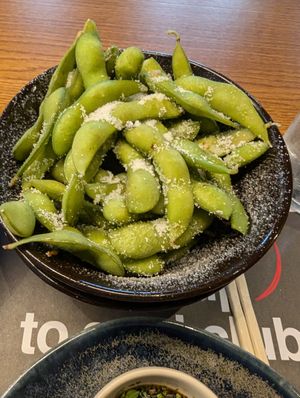 Edamame beans at Wagamama - Leopold Sq in Sheffield