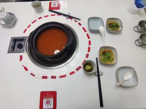 Hot Pot Step 1 at Wutai Yun in Beijing