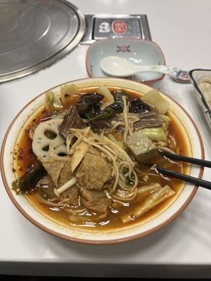spicy soup was ok - but too oily for my taste   at Wutai Yun in Beijing