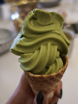 Matcha ice cream at Wutai Yun in Beijing