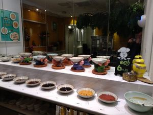 Hotpot sauces bar at Wutai Yun at Wutai Yun in Beijing