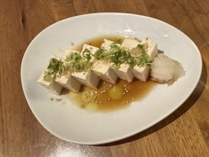 House made tofu with daikon  at Mashiko in West Seattle