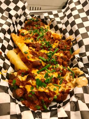 Chilli fries at The Vegan Hooligans - Pop-up in Los Angeles