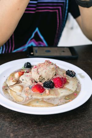 Our vegan breakfast  at The Vegan Hooligans - Pop-up in Los Angeles