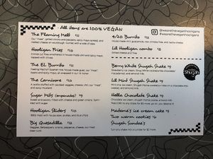 Updated Dinner Menu at The Vegan Hooligans - Pop-up in Los Angeles