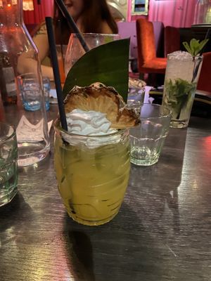 The Hula Hula - passion fruit pineapple and coconut foam   at Pinchos in Stockholm