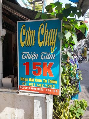 Sign outside at Thien Ngan in Ho Chi Minh City