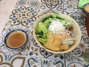 Dry noodle BBQ  at Chay Nha Toi in Ho Chi Minh City