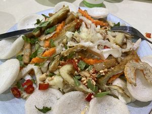 Saigon Salad with fresh Chilis! at Loving Hut in Cabramatta