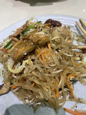 Half eaten (sorry) Chewy rice noodle ♥️♥️♥️  at Loving Hut in Cabramatta
