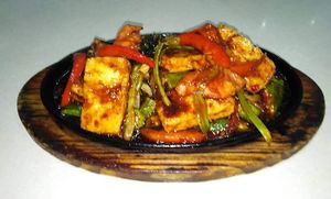 Sizzling Tofu Hotplate  at Loving Hut in Cabramatta