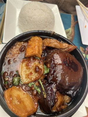 Eggplant - YUM  at Loving Hut in Cabramatta