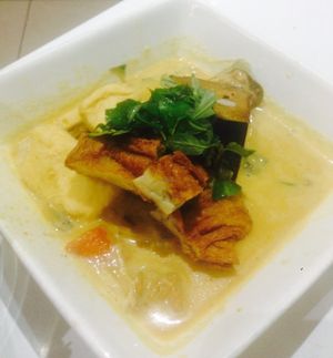 Chicken and vegetable curry  at Loving Hut in Cabramatta